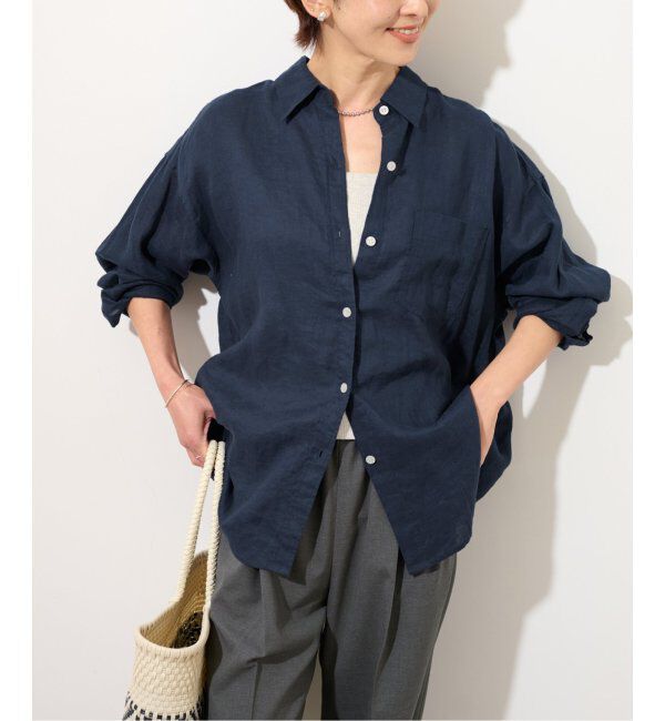 JOURNAL STANDARD relume「《追加》手洗い可 / カラーリネンオーバーサイズシャツ」|シャツ・ブラウス|