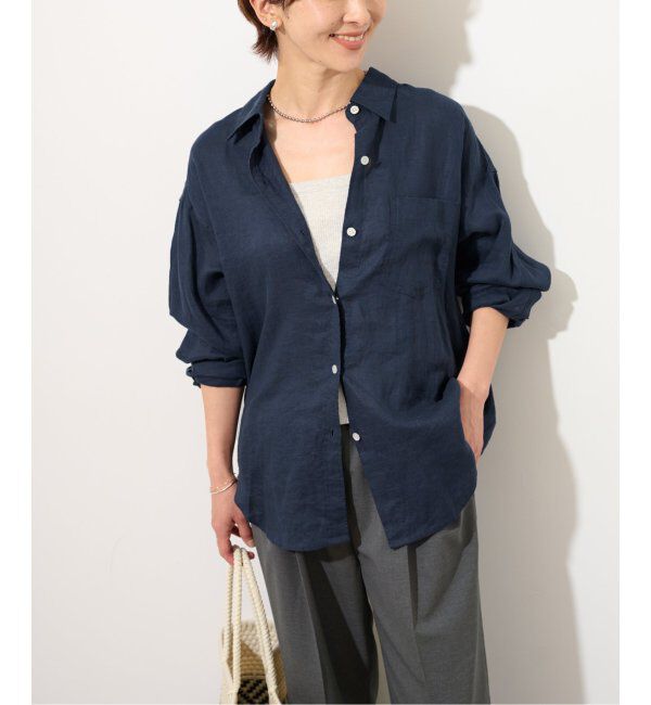 JOURNAL STANDARD relume「《追加》手洗い可 / カラーリネンオーバーサイズシャツ」|シャツ・ブラウス|