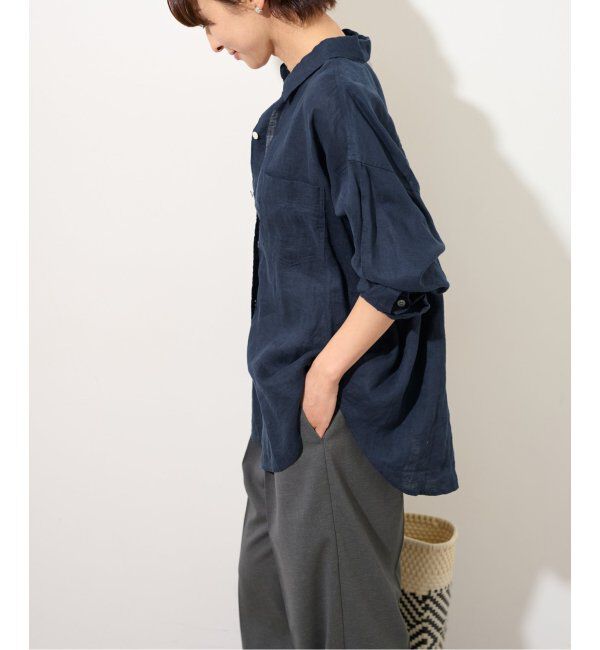 JOURNAL STANDARD relume「《追加》手洗い可 / カラーリネンオーバーサイズシャツ」|シャツ・ブラウス|