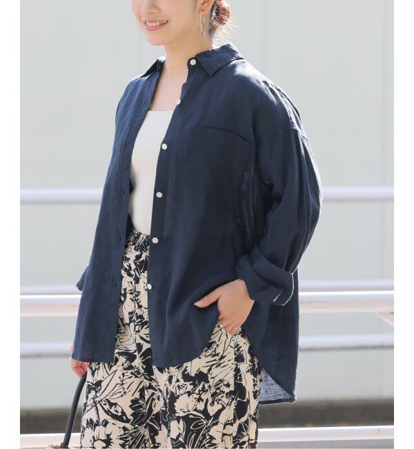 JOURNAL STANDARD relume「《追加》手洗い可 / カラーリネンオーバーサイズシャツ」|シャツ・ブラウス|