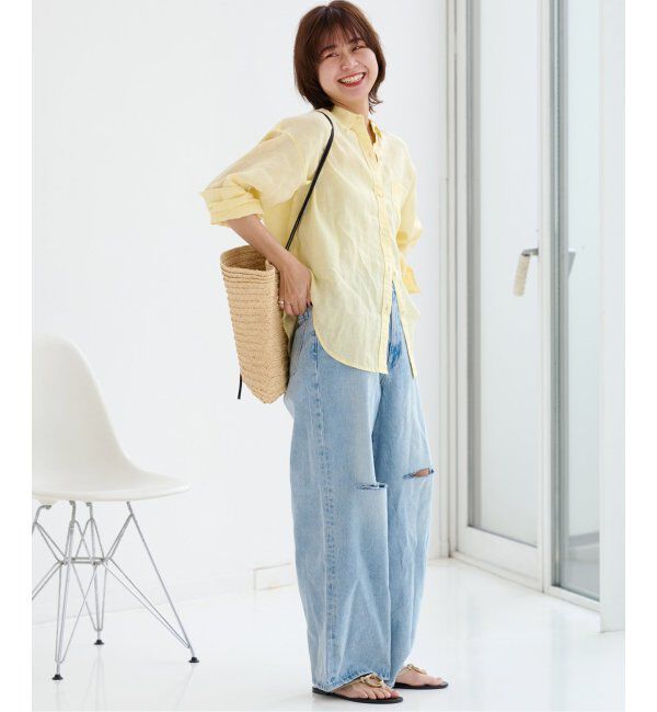 JOURNAL STANDARD relume「《追加》手洗い可 / カラーリネンオーバーサイズシャツ」|シャツ・ブラウス|