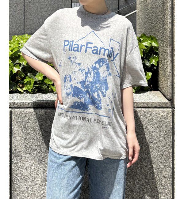 Oriens JOURNAL STANDARD「【OPEN YY / オープンワイワイ】 Knitted PET CLUB HOUSE TEE YY252TS007」|Tシャツ・カットソー|グレー