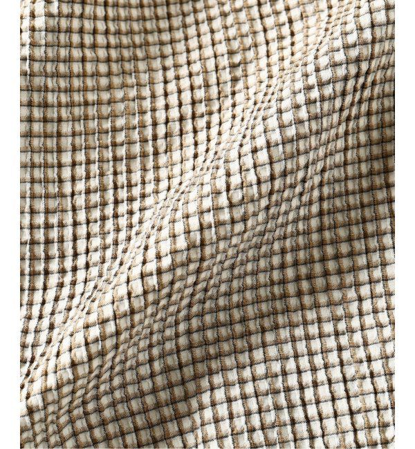 J.S.Homestead「J.S.Homestead / ミニ チェック リラックス オープン カラー シャツ」|シャツ・ブラウス|