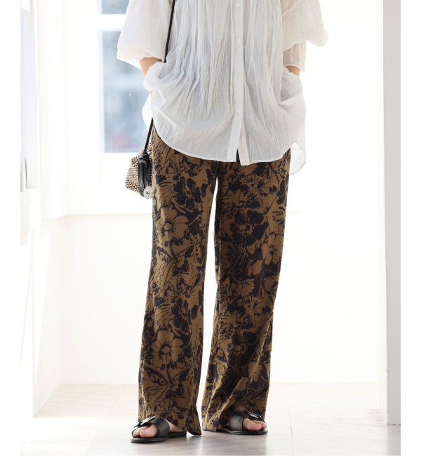 JOURNAL STANDARD relume「《追加3》コントラストフラワープリントパンツ」|その他|ブラック