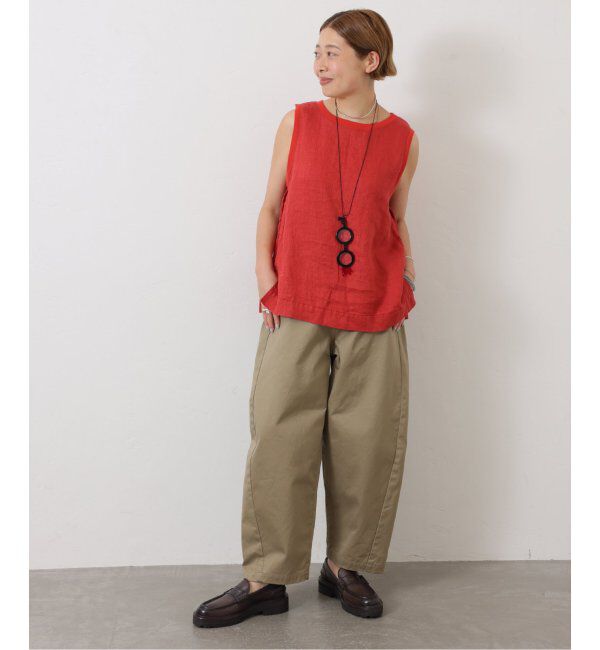 journal standard luxe「《追加》フレンチリネンツイル ノースリーブブラウス」|シャツ・ブラウス|