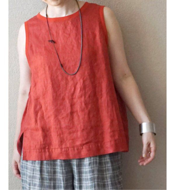 journal standard luxe「《追加》フレンチリネンツイル ノースリーブブラウス」|シャツ・ブラウス|