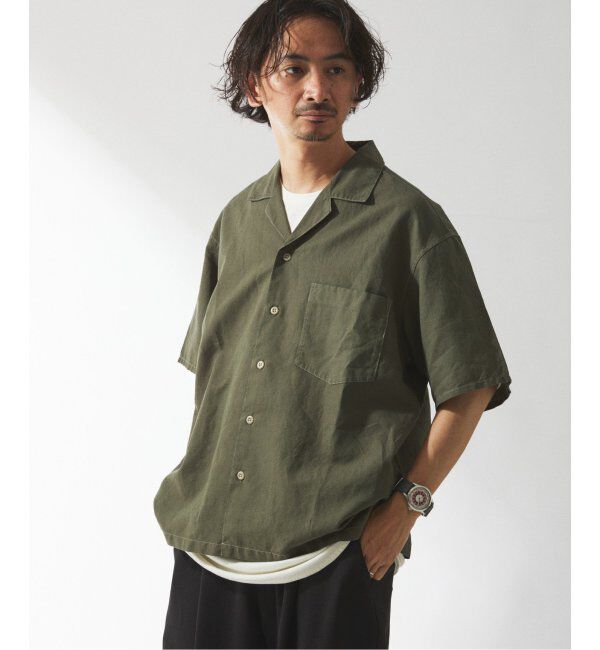 JOURNAL STANDARD relume「ヨーロピアンフラックス ガーメントダイ オープンカラーシャツ」|シャツ・ブラウス|
