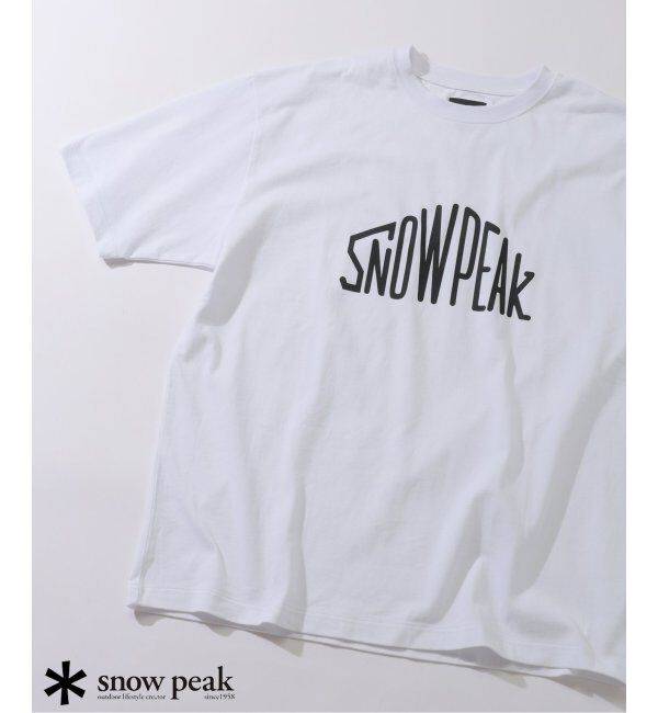 JOURNAL STANDARD relume「SNOWPEAK / スノーピーク 別注 &rdquo;トラペゾイド&rdquo; ロゴTシャツ」|Tシャツ・カットソー|ホワイト