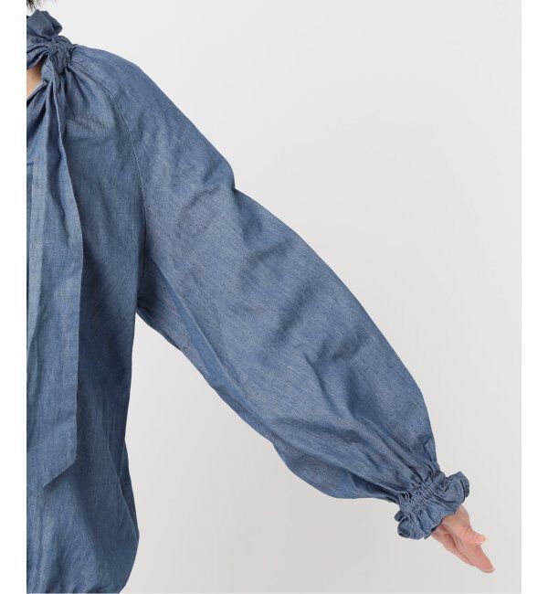 journal standard L'essage「《追加》5OZ デニム リボンブラウス」|シャツ・ブラウス|