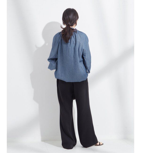 journal standard L'essage「《追加》5OZ デニム リボンブラウス」|シャツ・ブラウス|