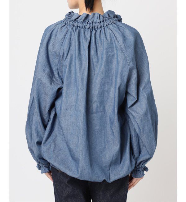 journal standard L'essage「《追加》5OZ デニム リボンブラウス」|シャツ・ブラウス|