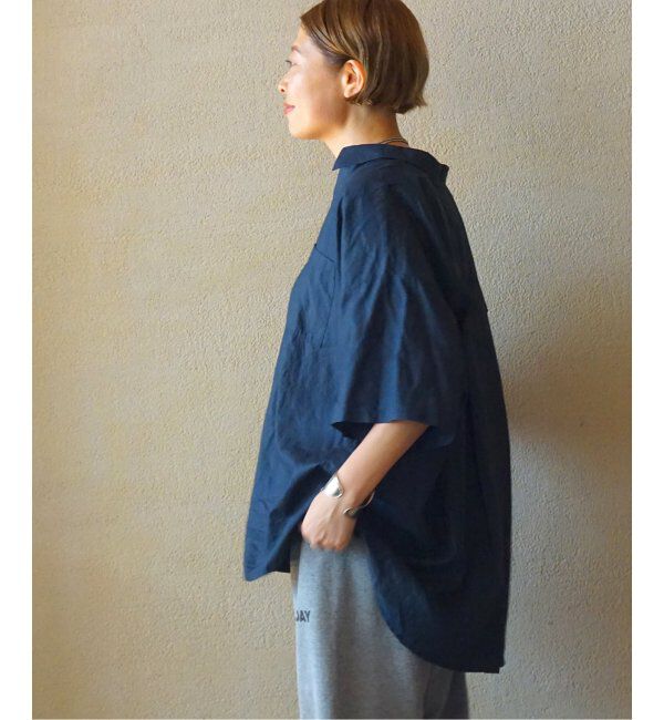 journal standard luxe「タイプライター ティポシャツ」|シャツ・ブラウス|ネイビー