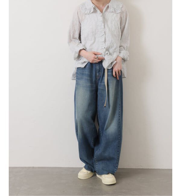 journal standard luxe「《追加》シャーリングローン フリルブラウス」|シャツ・ブラウス|