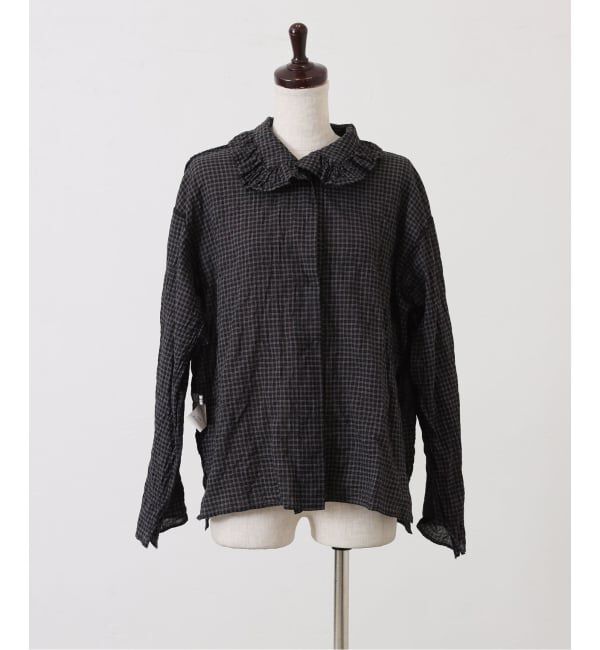 journal standard luxe「《追加》シャーリングローン フリルブラウス」|シャツ・ブラウス|