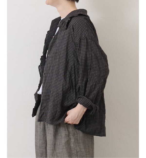 journal standard luxe「《追加》シャーリングローン フリルブラウス」|シャツ・ブラウス|