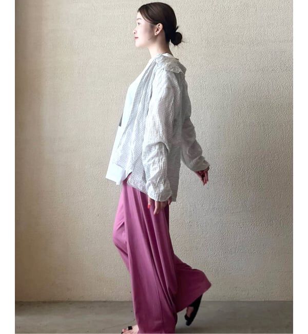 journal standard luxe「《追加》シャーリングローン フリルブラウス」|シャツ・ブラウス|