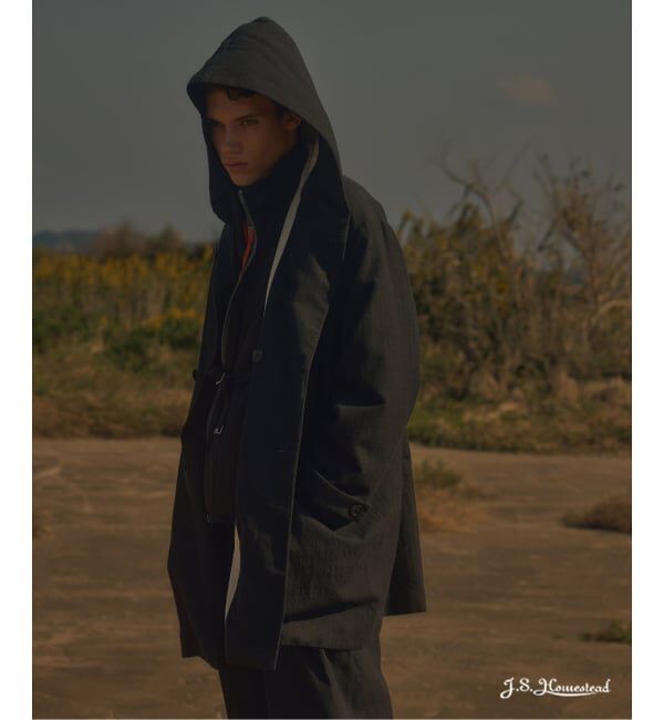 J.S.Homestead「J.S.Homestead /  W/L/Si フーディ ロング ジャケット」|その他|ブラック A