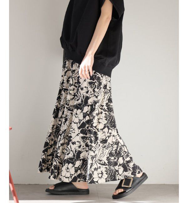 JOURNAL STANDARD relume「《WEB限定追加2》コントラストフラワープリントスカート」|スカート|ナチュラル