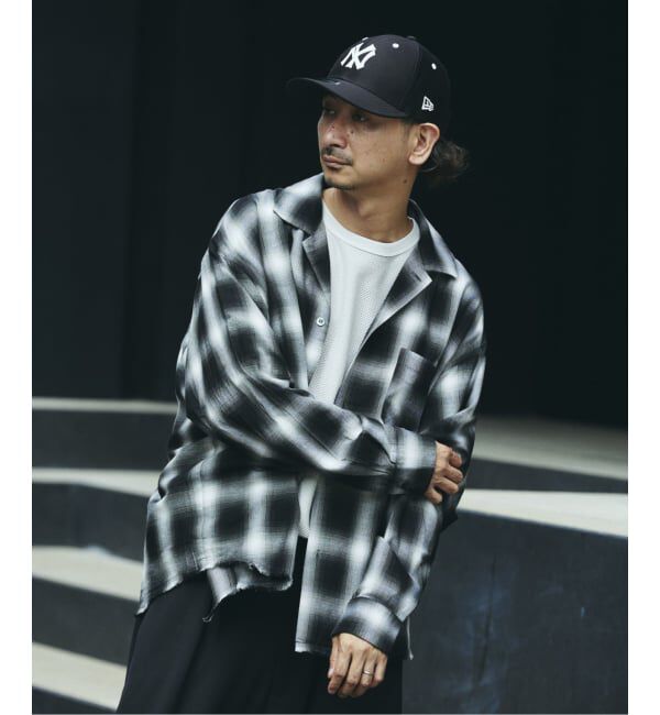 JOURNAL STANDARD relume「レーヨン アンカット フリンジ チェックシャツ」|シャツ・ブラウス|