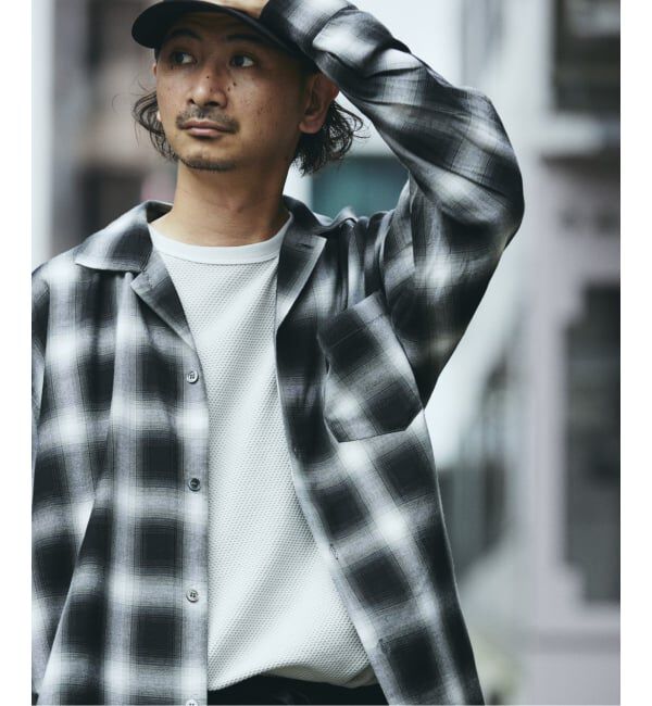 JOURNAL STANDARD relume「レーヨン アンカット フリンジ チェックシャツ」|シャツ・ブラウス|