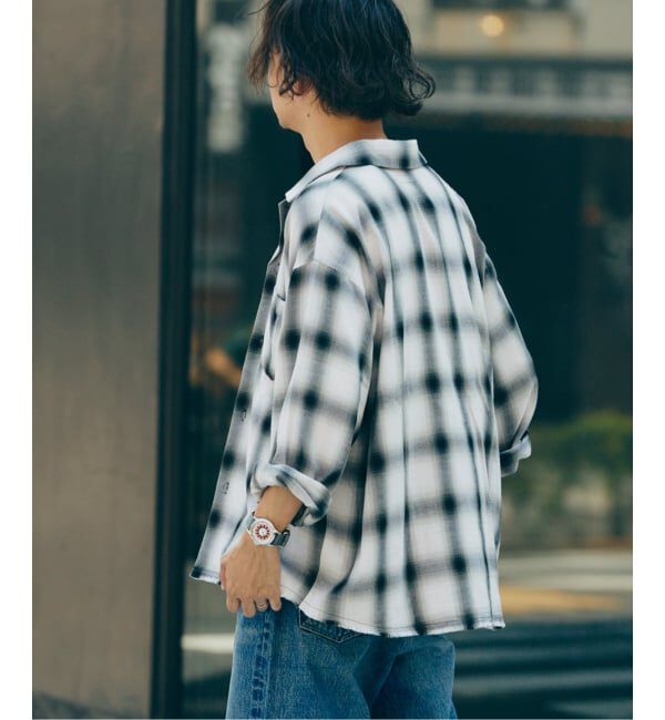 JOURNAL STANDARD relume「レーヨン アンカット フリンジ チェックシャツ」|シャツ・ブラウス|