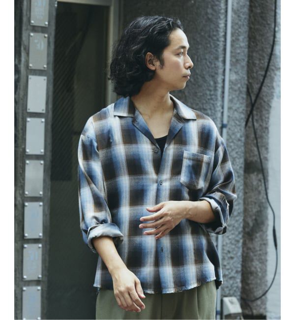 JOURNAL STANDARD relume「レーヨン アンカット フリンジ チェックシャツ」|シャツ・ブラウス|