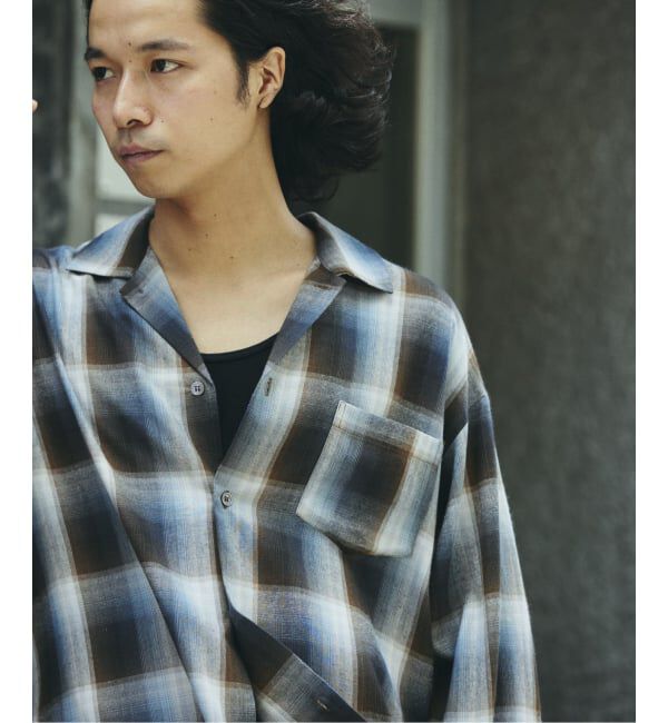 JOURNAL STANDARD relume「レーヨン アンカット フリンジ チェックシャツ」|シャツ・ブラウス|