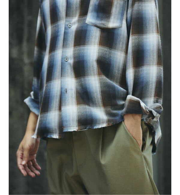 JOURNAL STANDARD relume「レーヨン アンカット フリンジ チェックシャツ」|シャツ・ブラウス|