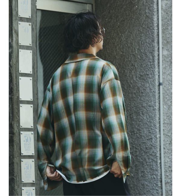JOURNAL STANDARD relume「レーヨン アンカット フリンジ チェックシャツ」|シャツ・ブラウス|