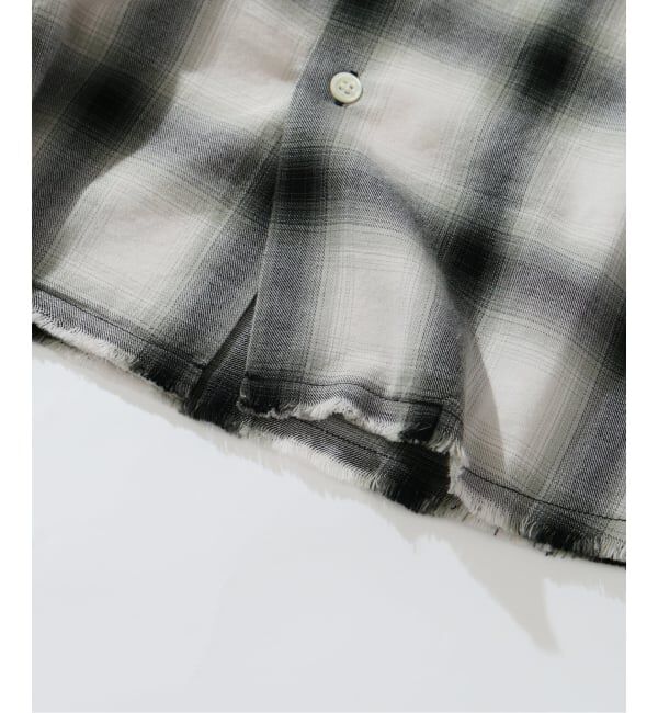 JOURNAL STANDARD relume「レーヨン アンカット フリンジ チェックシャツ」|シャツ・ブラウス|