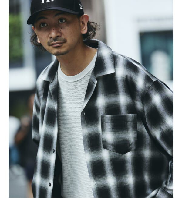 JOURNAL STANDARD relume「レーヨン アンカット フリンジ チェックシャツ」|シャツ・ブラウス|