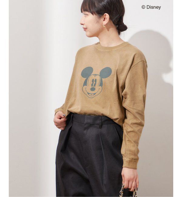 journal standard L'essage「【MICKEY】ピグメントロングスリーブTシャツ」|Tシャツ・カットソー|ブラウン
