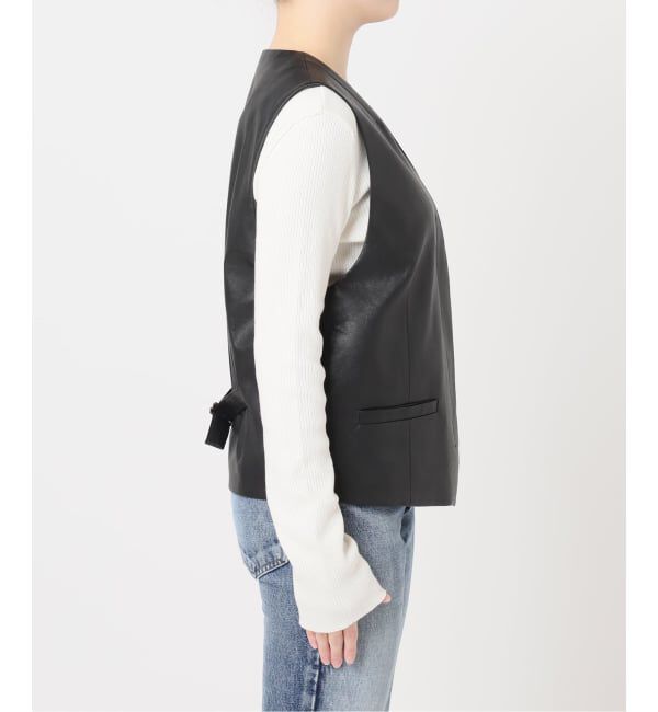 journal standard L'essage「【金子綾さん着用】シンセティックレザーベスト」|ダウンベスト・ベスト|