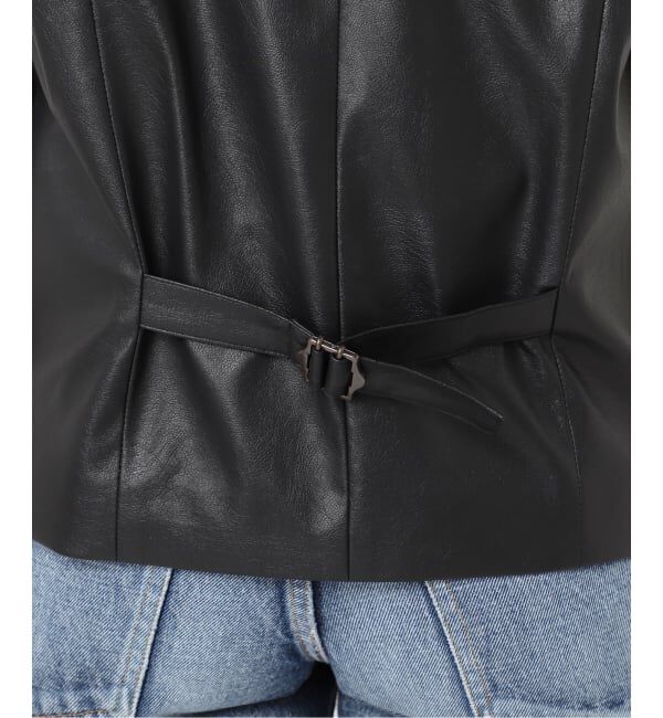 journal standard L'essage「【金子綾さん着用】シンセティックレザーベスト」|ダウンベスト・ベスト|