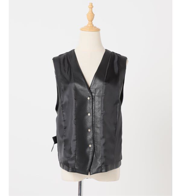journal standard L'essage「【金子綾さん着用】シンセティックレザーベスト」|ダウンベスト・ベスト|