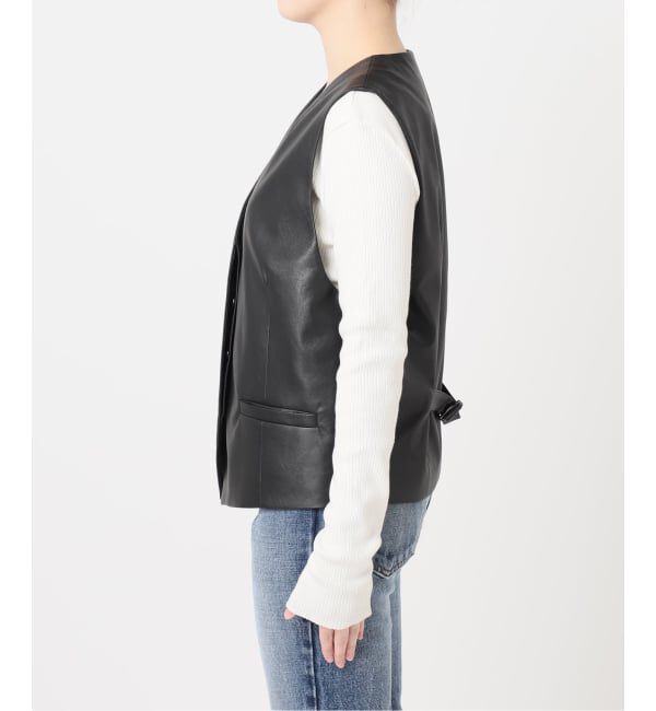 journal standard L'essage「【金子綾さん着用】シンセティックレザーベスト」|ダウンベスト・ベスト|