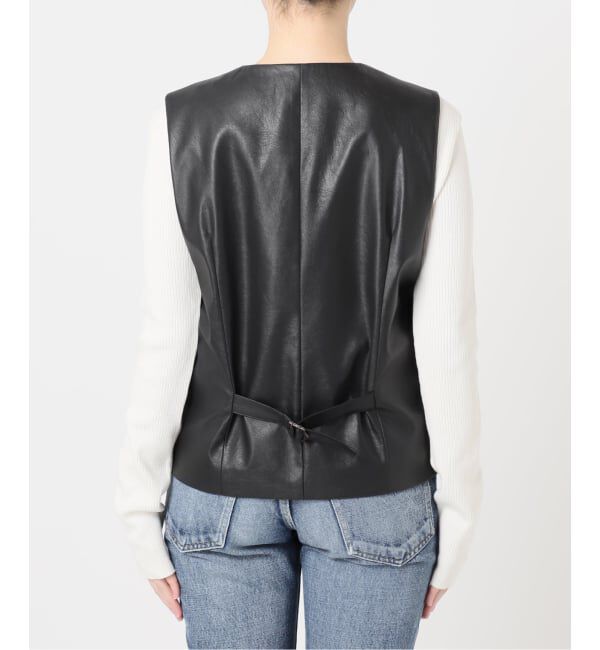 journal standard L'essage「【金子綾さん着用】シンセティックレザーベスト」|ダウンベスト・ベスト|