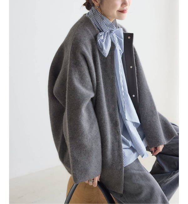 JOURNAL STANDARD「ダブルフェイスコクーンニットジャケット」|カーディガン|