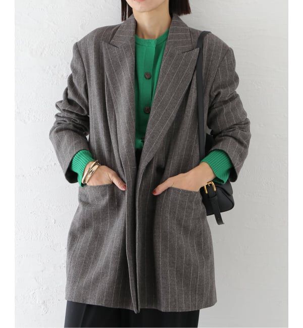 journal standard L'essage「クラシックストライプジャケット」|テーラードジャケット|グレー