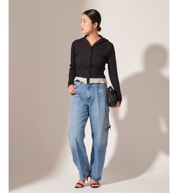 journal standard L'essage「【JANE SMITH】16G RIB HOOD CARDIGAN：ニットカーディガン」|カーディガン|