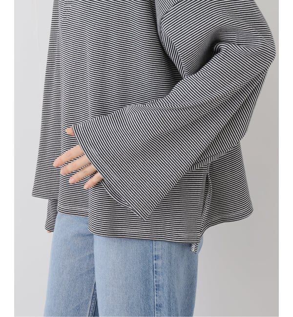 journal standard luxe「テレコボーダー ヘンリーネックプルオーバー」|Tシャツ・カットソー|