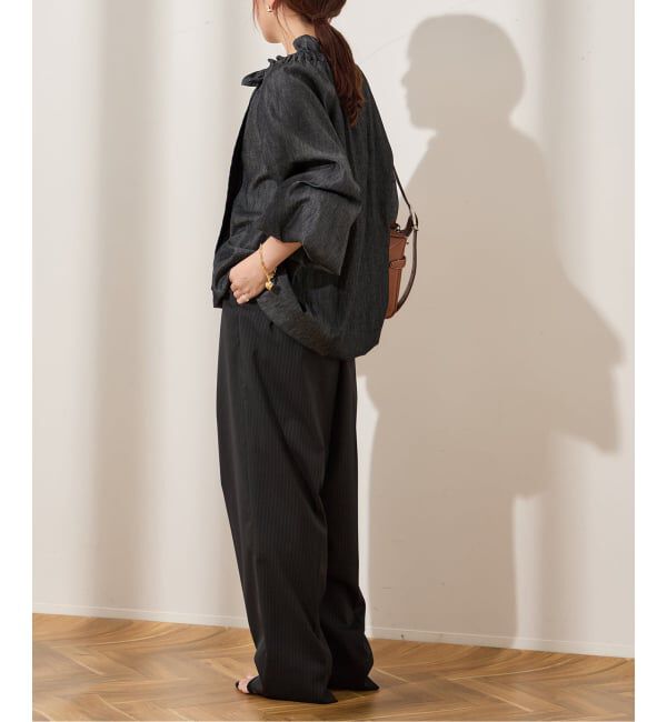 journal standard L'essage「5OZ デニム リボンブラウス 2」|シャツ・ブラウス|