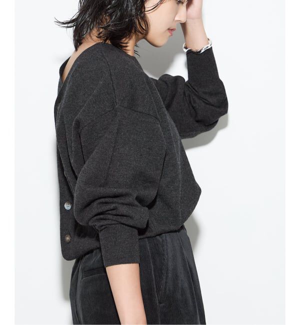 journal standard L'essage「WOOLプレーティング2WAYカーディガン」|カーディガン|