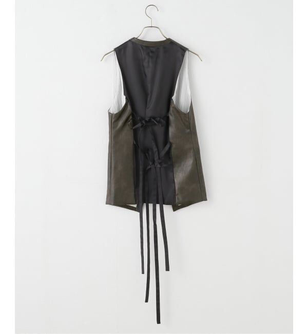 JOURNAL STANDARD「【MIOSMOKEY】 FAUX LEATHER BACK BOW GILLET」|その他|
