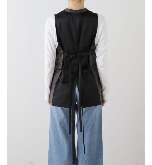 JOURNAL STANDARD「【MIOSMOKEY】 FAUX LEATHER BACK BOW GILLET」|その他|