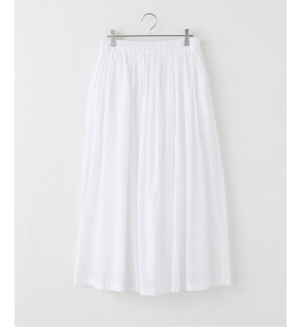 journal standard luxe「【SOIL】 COTTON CAMBRIC GATHERED SKIRT」|スカート|ホワイト