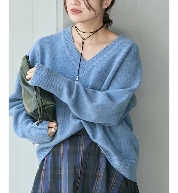 JOURNAL STANDARD「MUSIC Vネックプルオーバー」|ニット・セーター|ブルー A