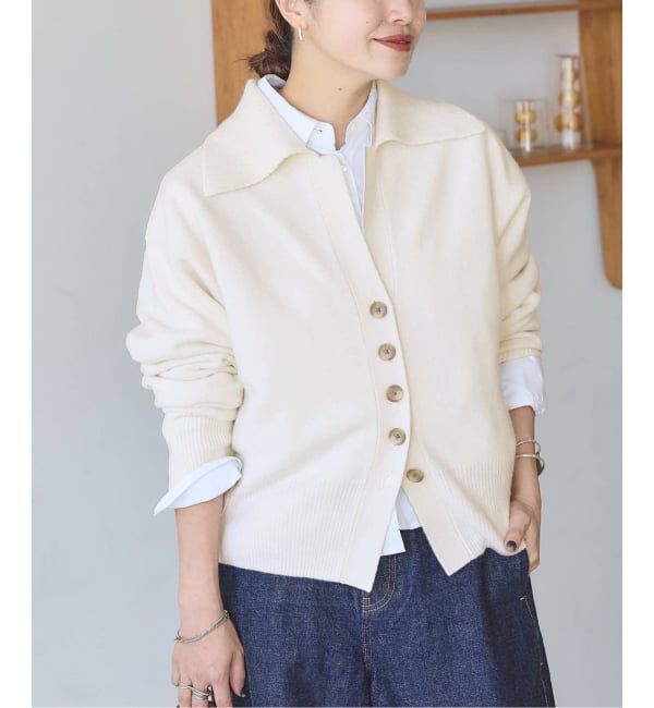 JOURNAL STANDARD「《追加3》MUSICオープンカラーカーディガン」|カーディガン|ホワイト