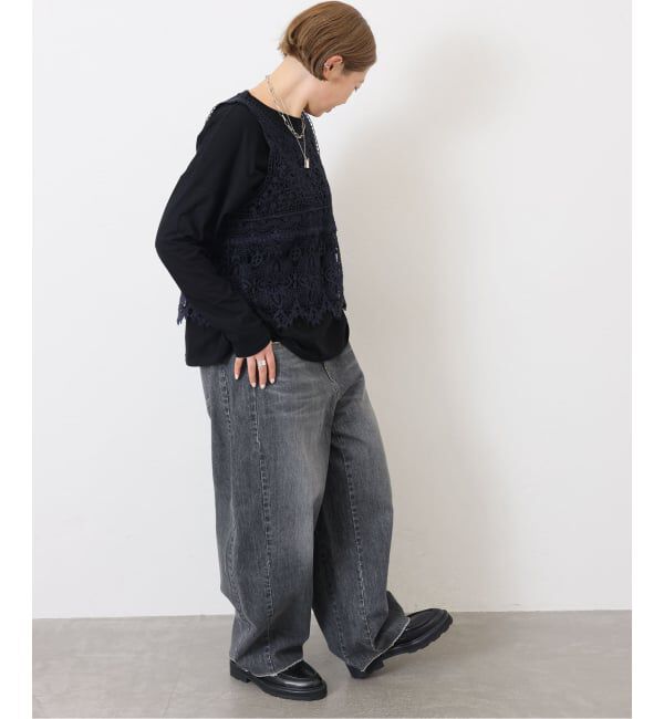 journal standard luxe「《追加予約》レースMIXノースリーブブラウス（010/040）」|シャツ・ブラウス|