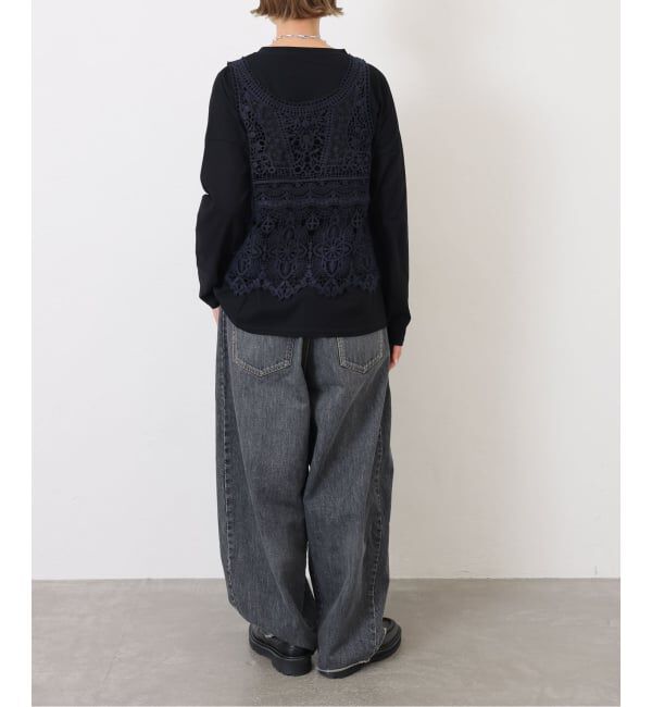 journal standard luxe「《追加予約》レースMIXノースリーブブラウス（010/040）」|シャツ・ブラウス|